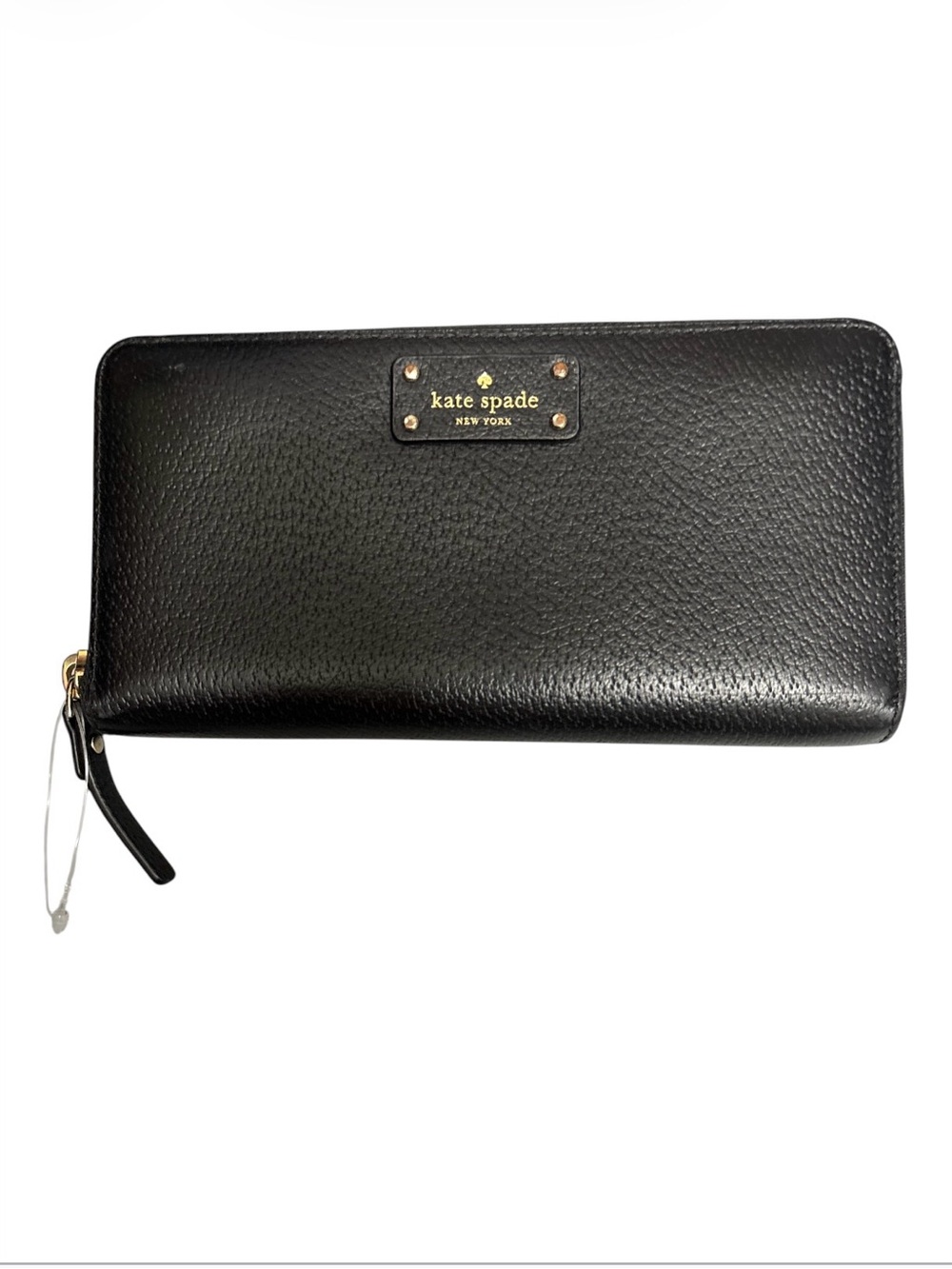 Kate Spade Grove Street Neda Black Pebbled Leather Zip Around Wallet